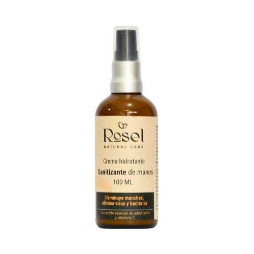 Crema sanitizante de manos con aceite esencial de árbol del té, vitamina C y E 100ml