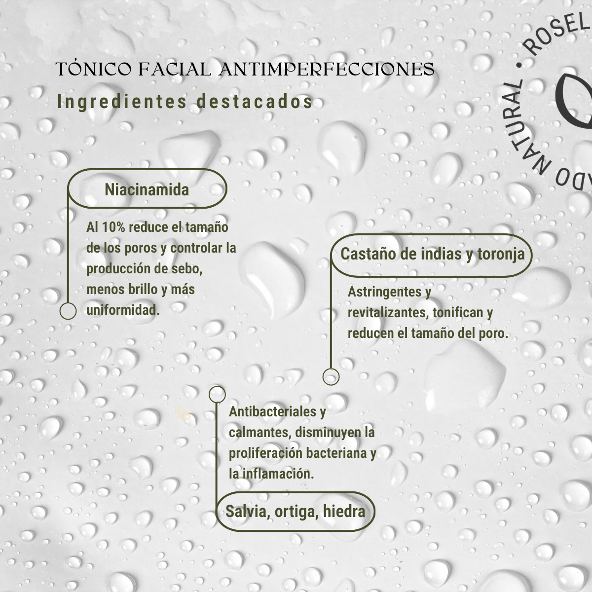 Tónico Facial Antimperfecciones: 10% Niacinamida y Complejos Herbales 100 ml