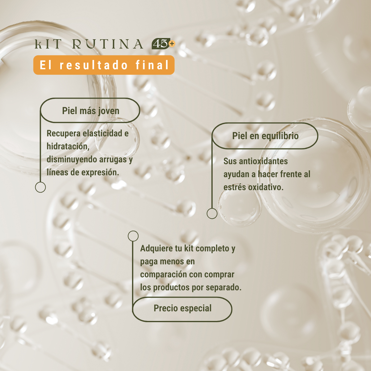 Kit Rutina 45+ Rosel Natural Care: Cuidado Experto para Piel Madura