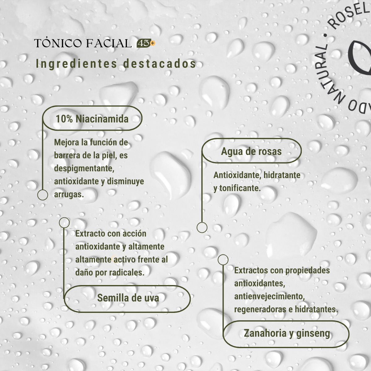 Tónico facial antiedad 45+ 100ml