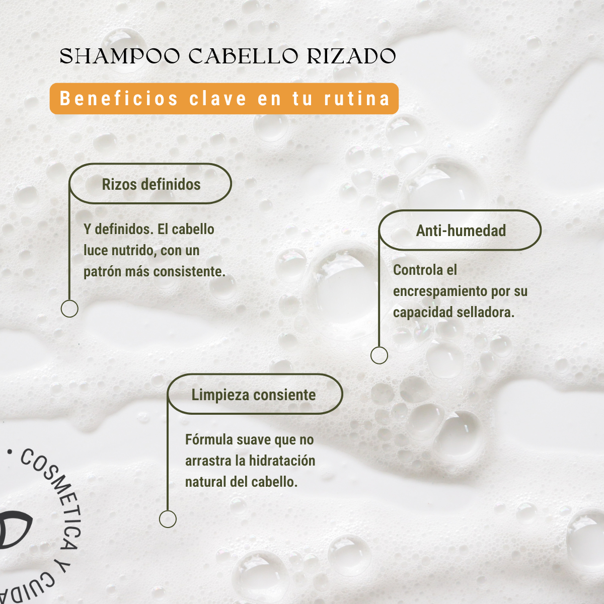 Shampoo para Cabello Rizado Low-Poo: Nutrición, Anti-Frizz y Cero Sulfatos (240 ml)