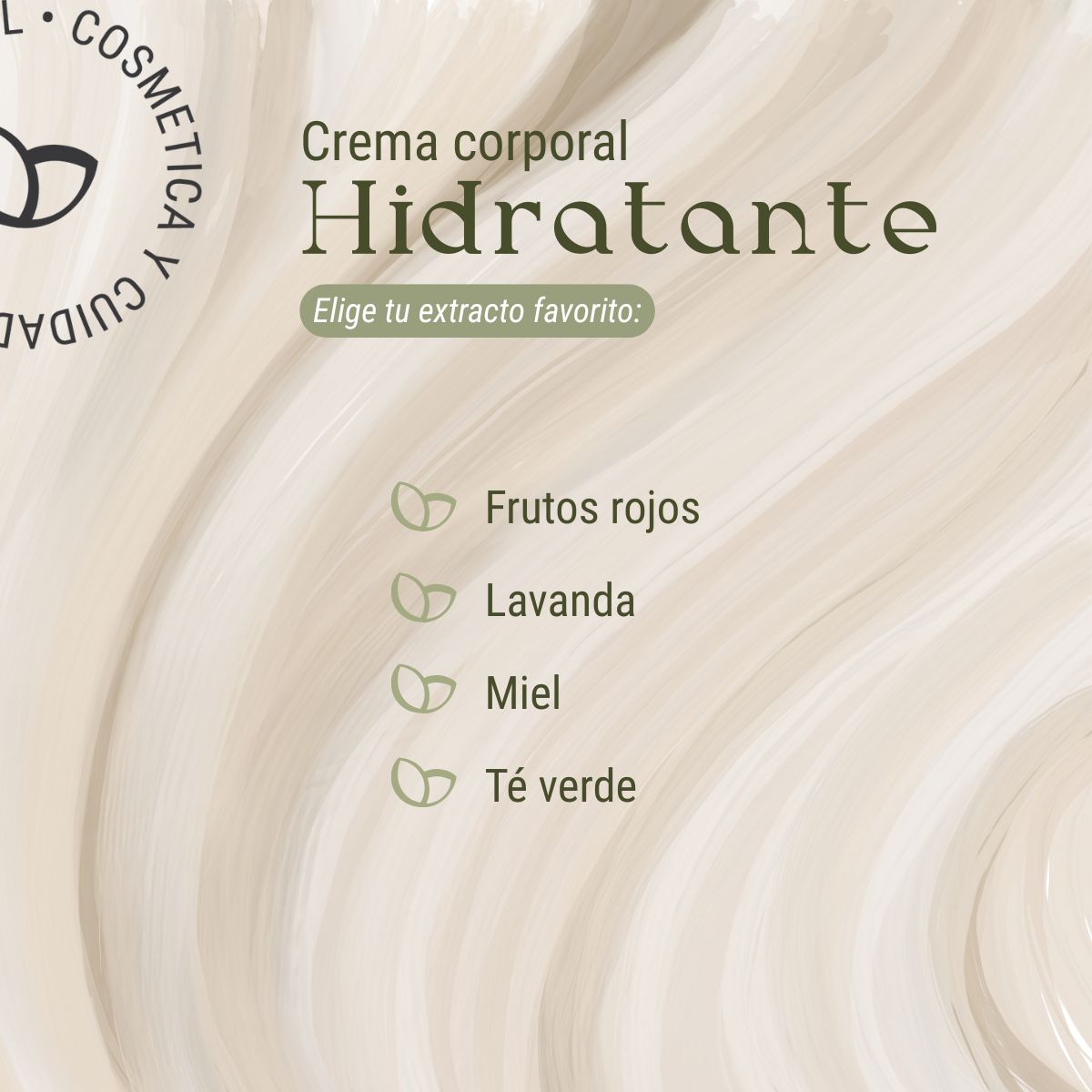 Crema artesanal corporal hidratante con extractos naturales (240ml)