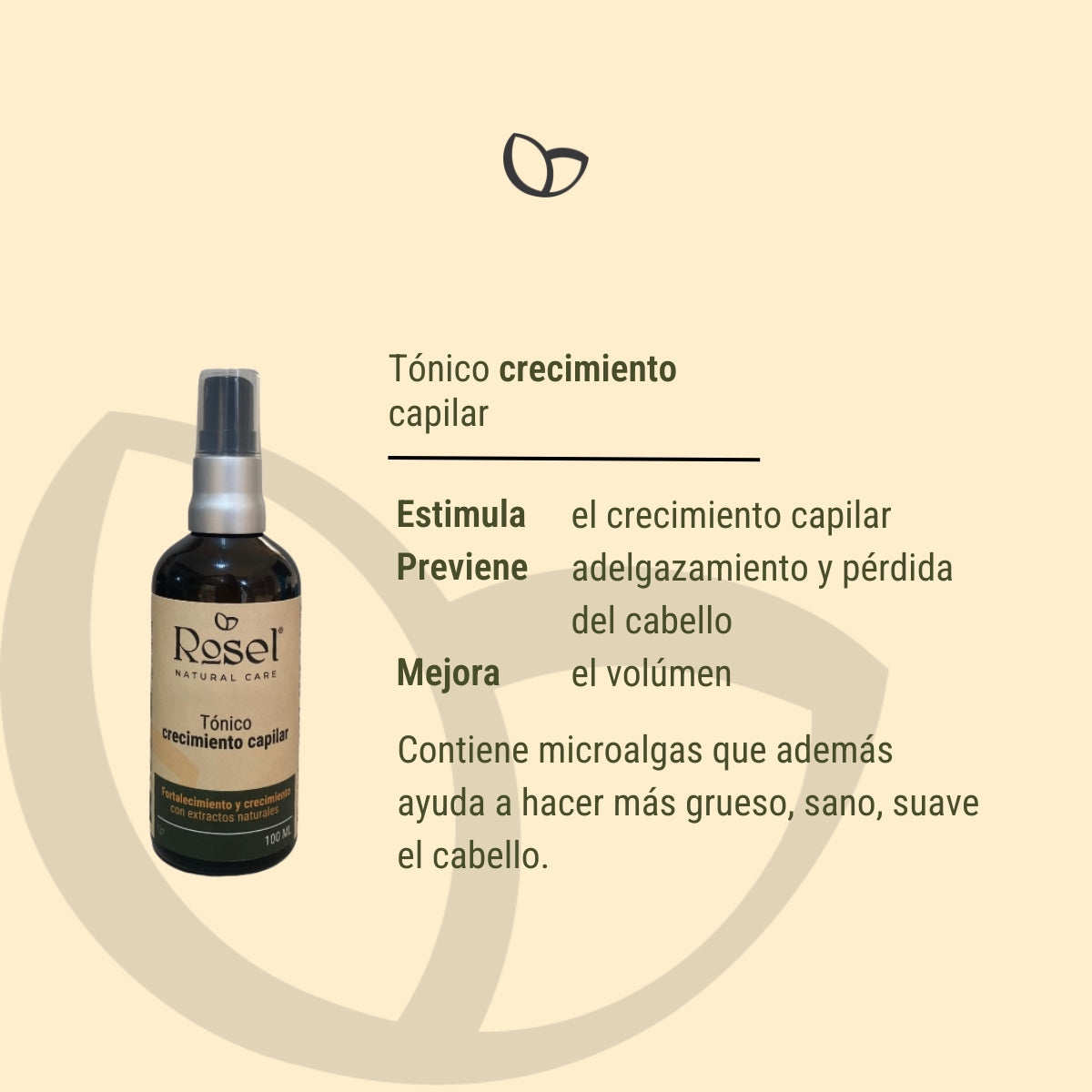 Tónico capilar fortalecimiento y crecimiento capilar 100ml