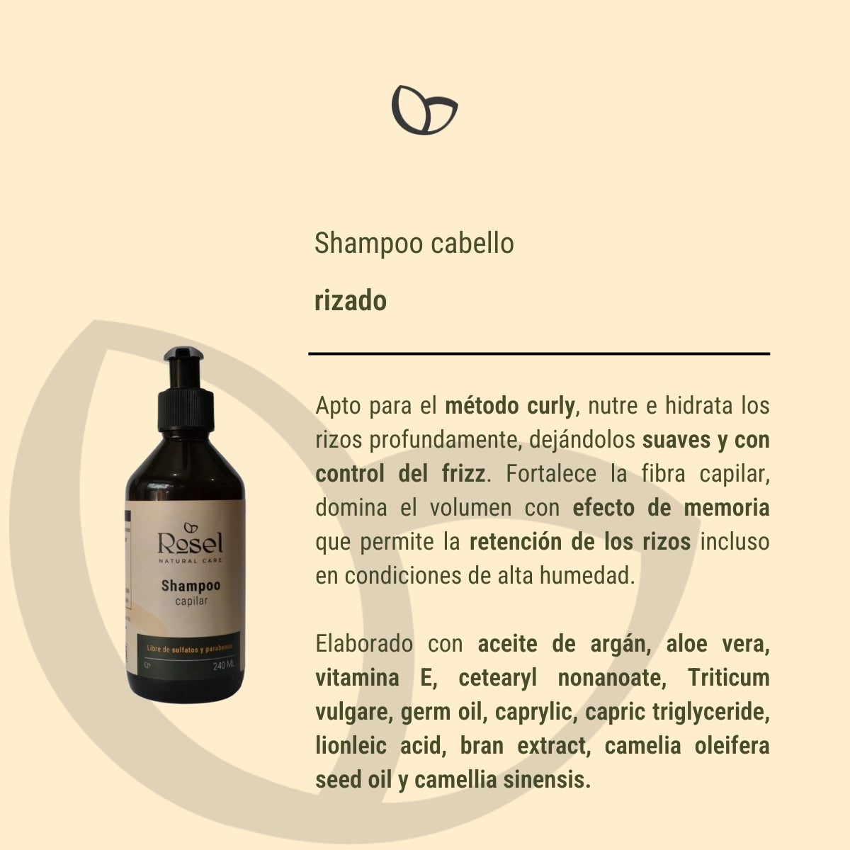 Shampoo cabello rizado 240 ml