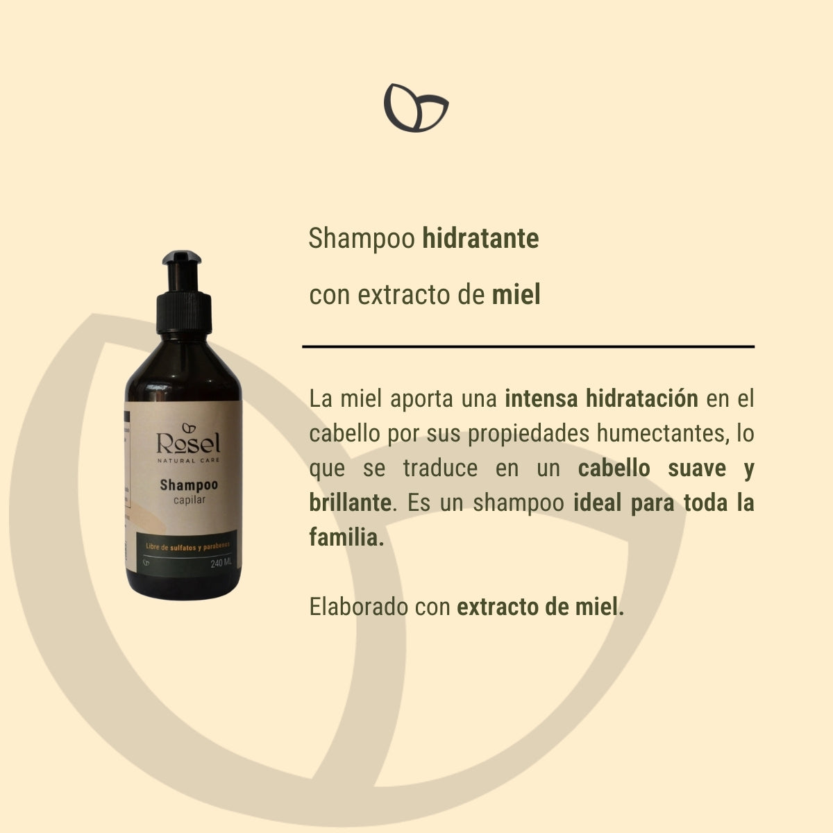 Shampoo hidratante con extracto de miel 240ml