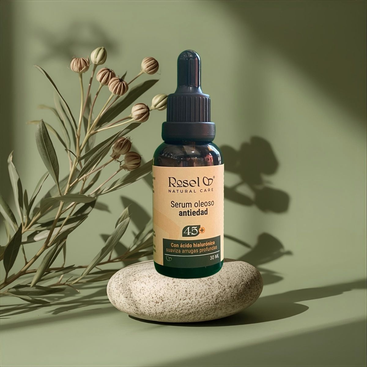Serum Oleoso Antiedad 45+ con Ácido Hialurónico y Antioxidantes 30ml