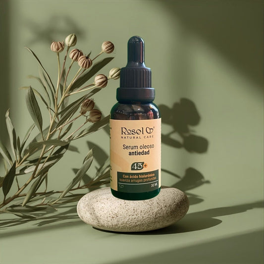 Serum Oleoso Antiedad 45+ con Ácido Hialurónico y Antioxidantes 30ml