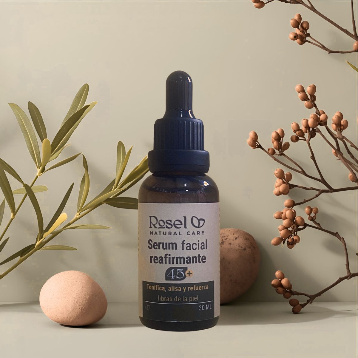 Serum reafirmante facial 45+ con cafeína y extractos botánicos 30ml
