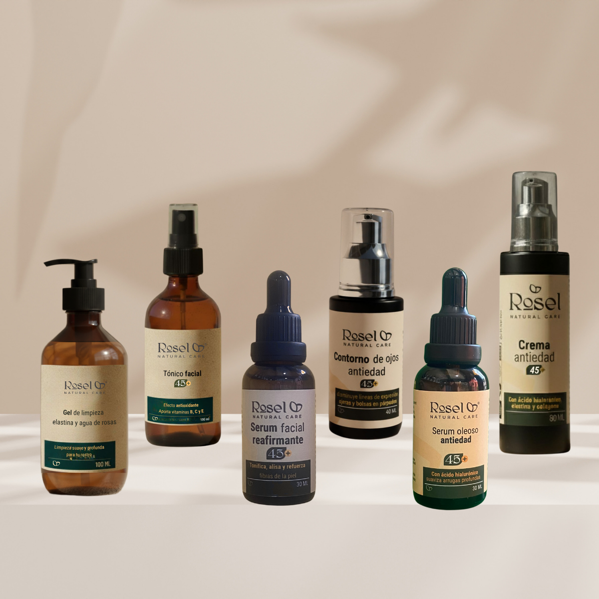 Kit Rutina 45+ Rosel Natural Care: Cuidado Experto para Piel Madura