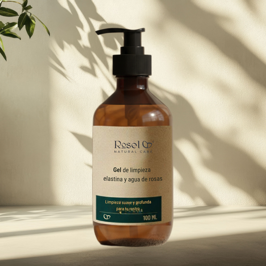Gel de limpieza facial con elastina y agua de rosas (Rutinas 30+ / 45+) 100ml