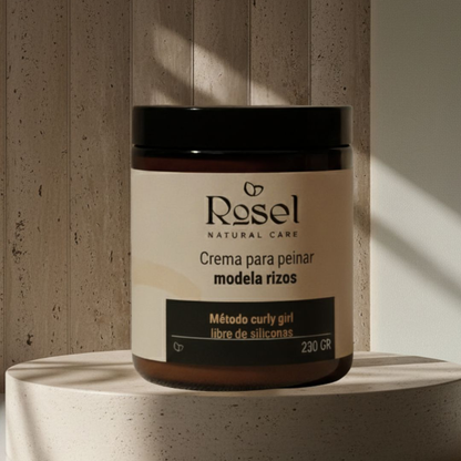 Crema para Peinar Cabello Rizado: Definición, Anti-Frizz y Libre de Siliconas (230 grs)