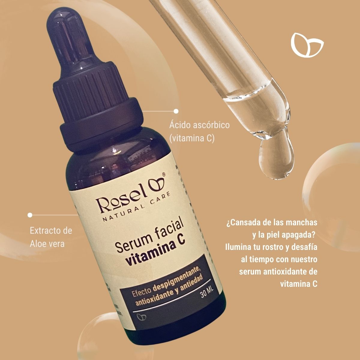 Serum de Vitamina C Despigmentante, Antioxidante y Antiedad 30ml