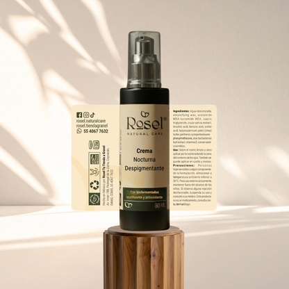 Crema Nocturna Despigmentante con Biofermentados de Arroz y Aloe Vera 80ml