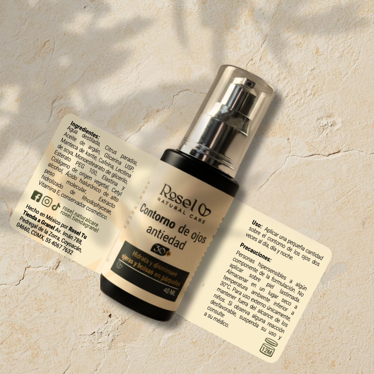 Contorno de Ojos 30+ con Ácido Hialurónico y Cafeína  40 ml