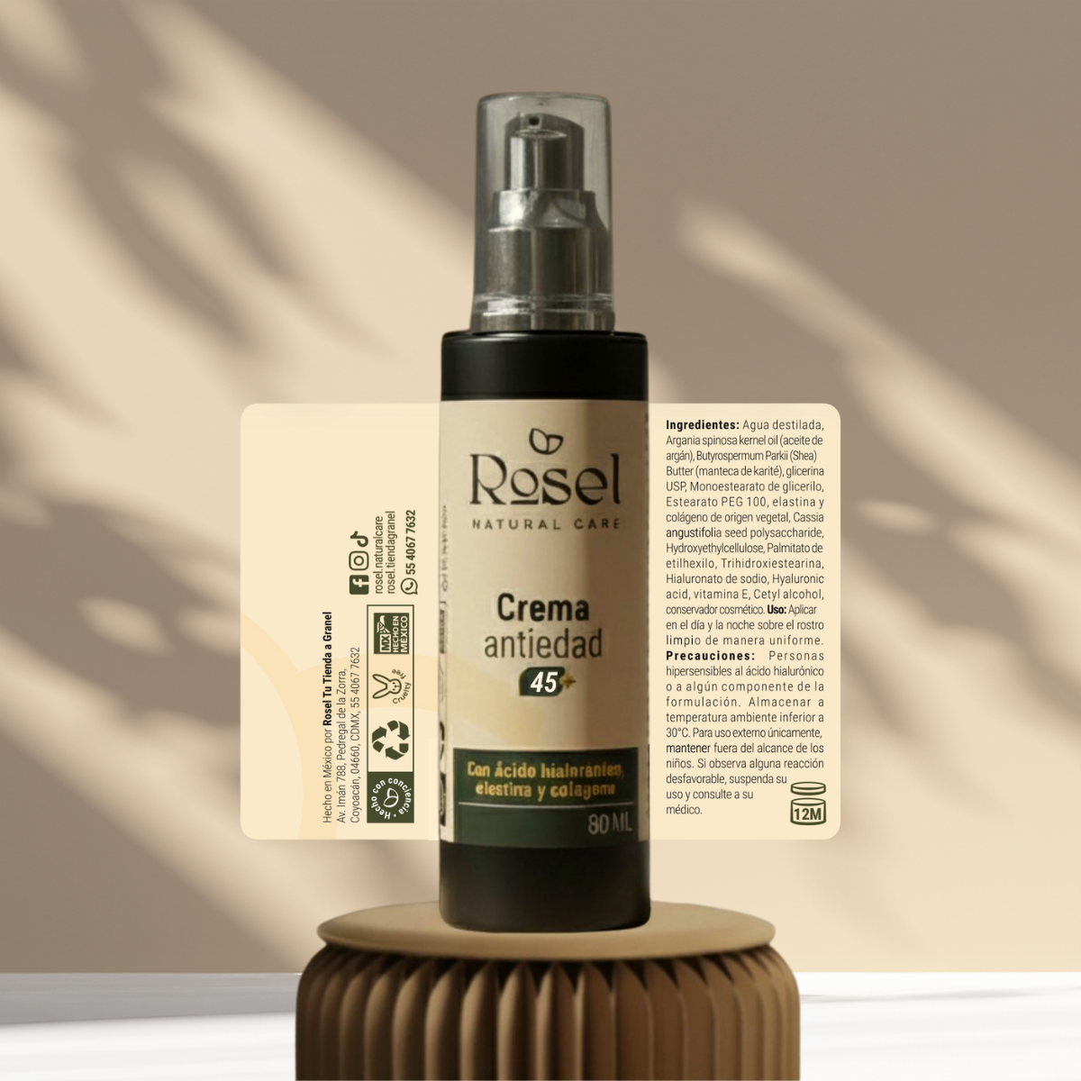 Crema facial antiedad 45+ 80ml