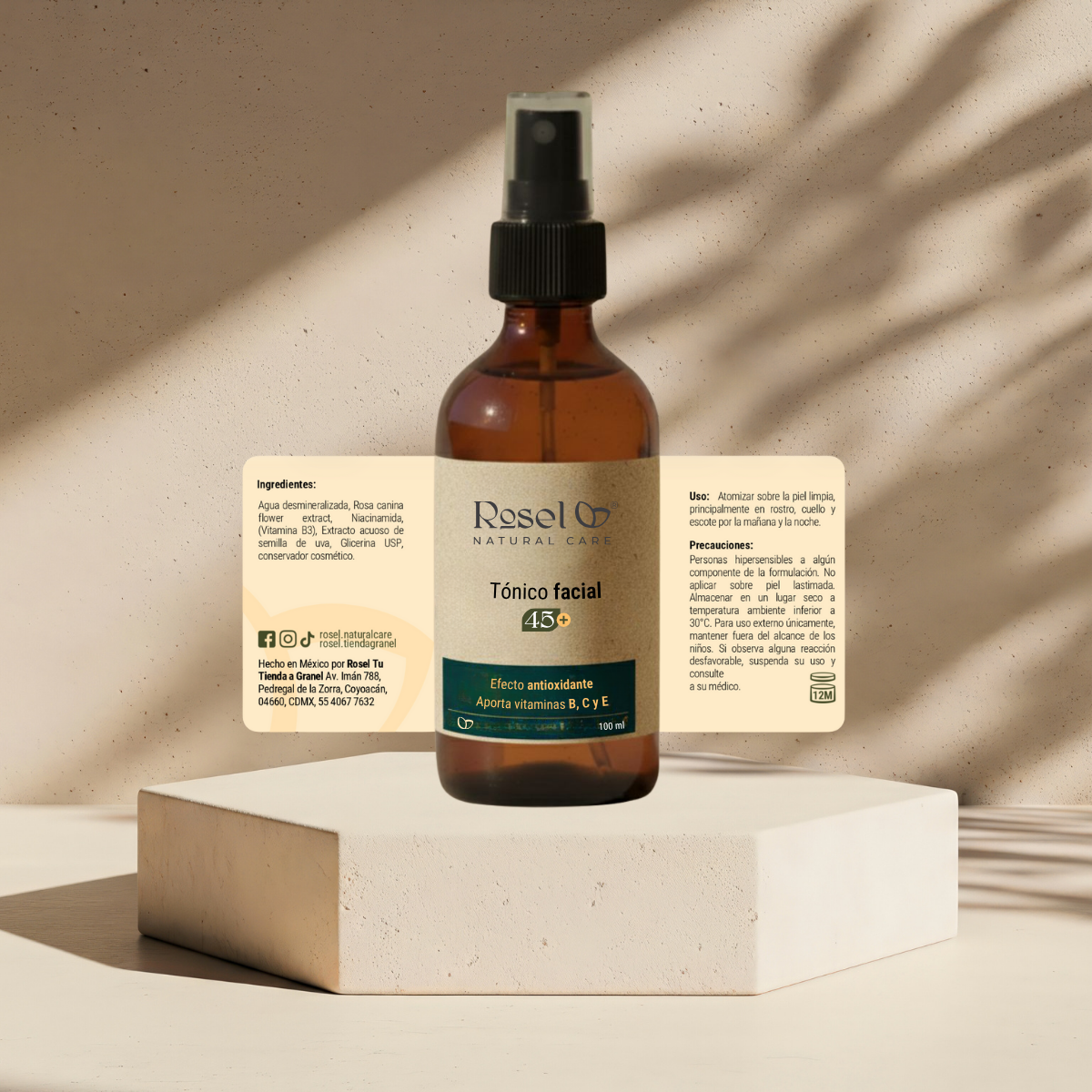 Tónico facial antiedad 45+ 100ml