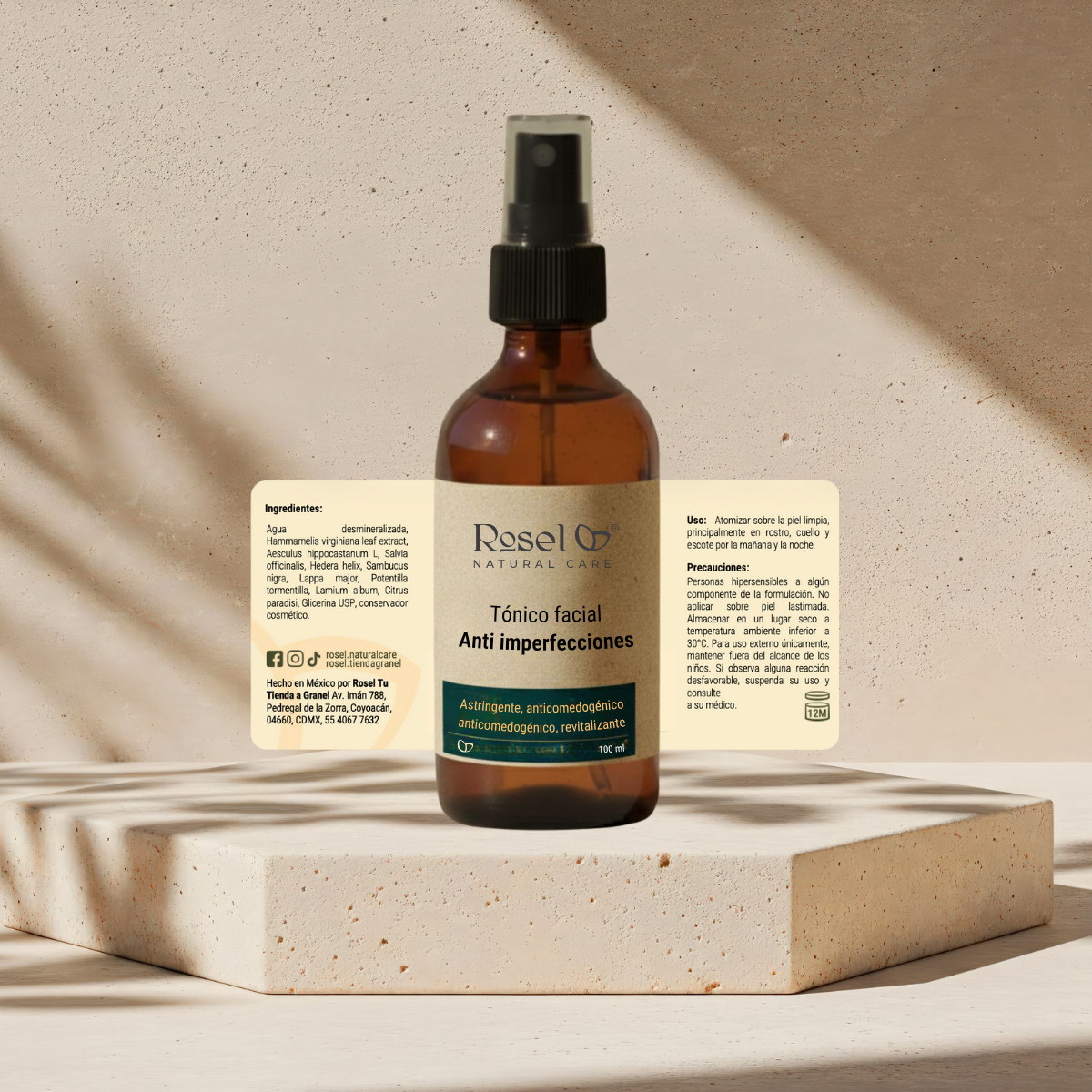 Tónico Facial Antimperfecciones: 10% Niacinamida y Complejos Herbales 100 ml