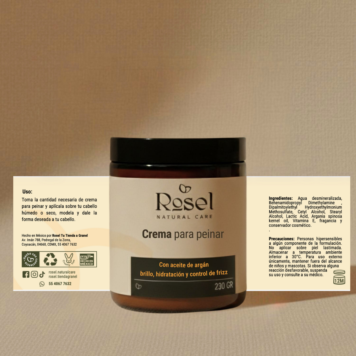 Crema para peinar nutritiva 230grs