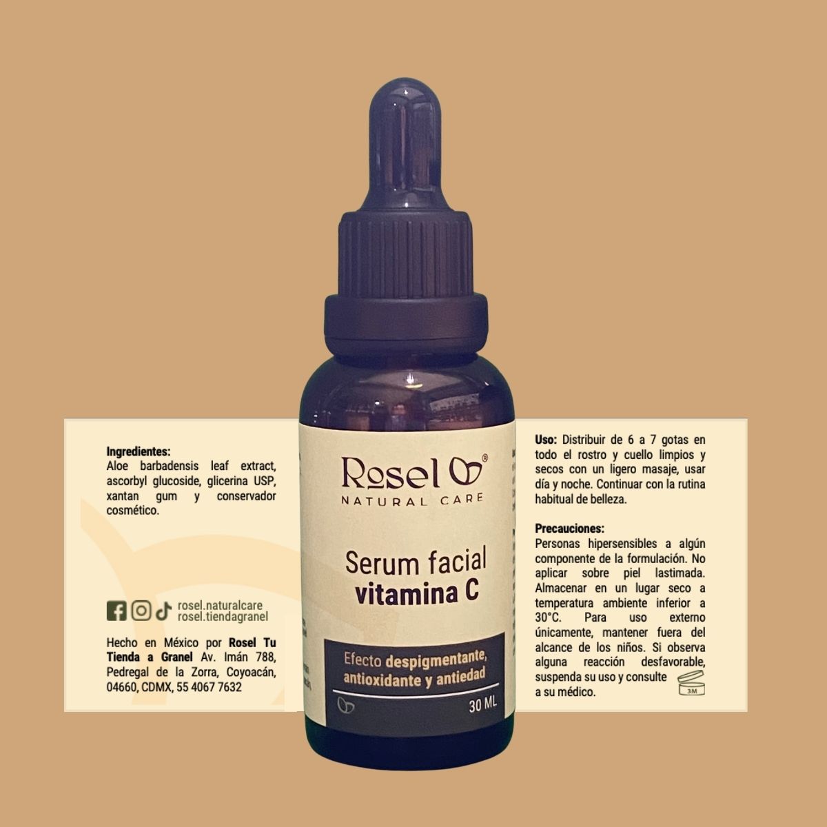 Serum de Vitamina C Despigmentante, Antioxidante y Antiedad 30ml