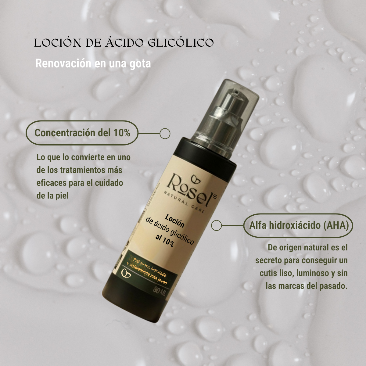 Loción de ácido glicólico al 10% 80ml