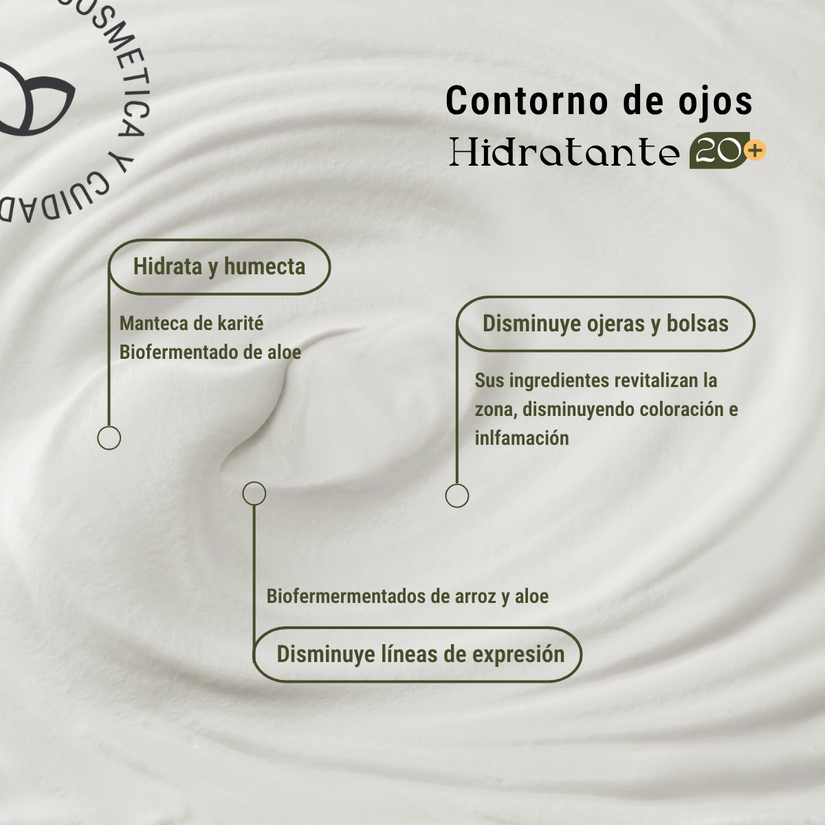 Contorno de ojos hidratante 20+ con biofermentados 40ml