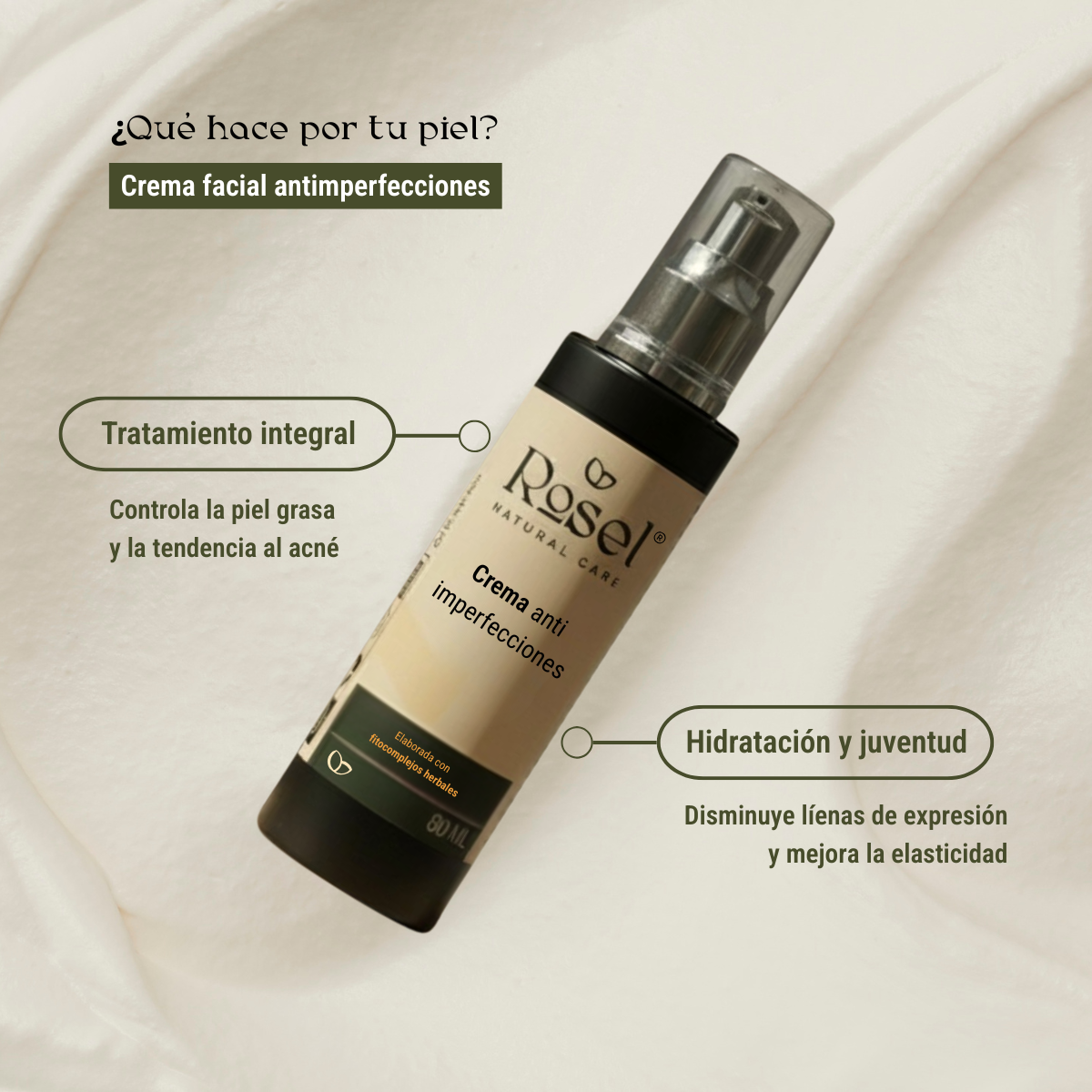 Crema Facial Antiimperfecciones con Niacinamida y Fitocomplejos Herbales 80ml