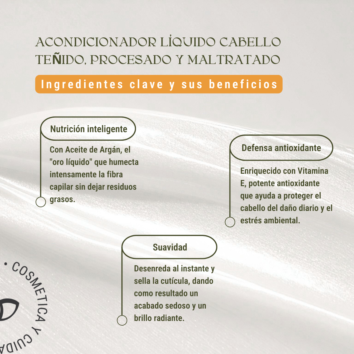 Acondicionador Líquido Nutritivo con Aceite de Argán y Vitamina E (240 ml)