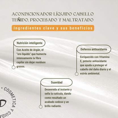 Acondicionador Líquido Nutritivo con Aceite de Argán y Vitamina E (240 ml)