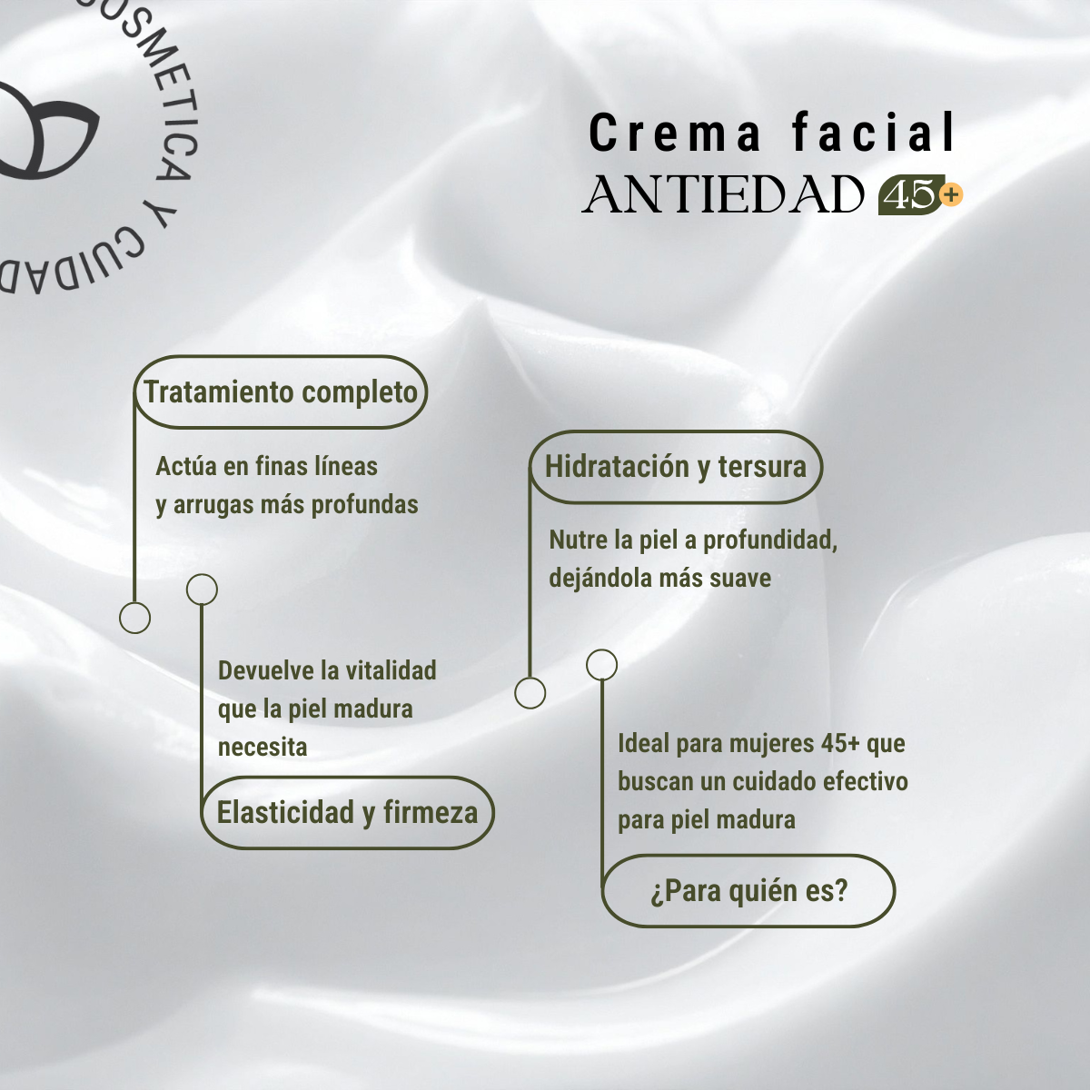 Crema facial antiedad 45+ 80ml