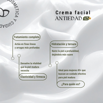 Crema facial antiedad 45+ 80ml