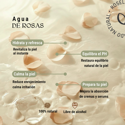 Agua de rosas 240ml