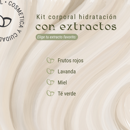 Kit corporal: Hidratación con extractos (3 piezas)