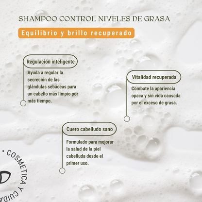 Shampoo Control de Grasa: Niacinamida y Extractos Reguladores (240 ml)