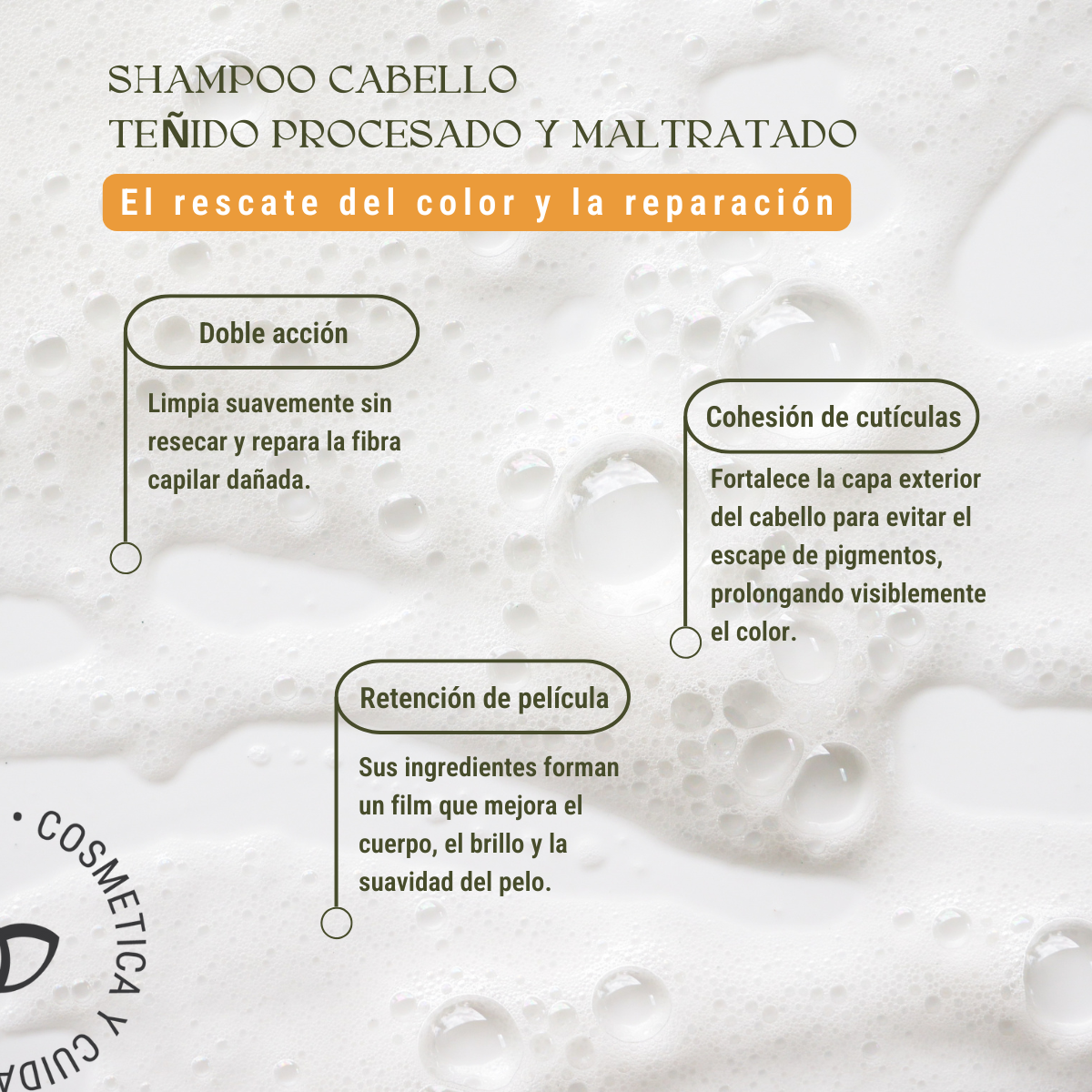 Shampoo cabello teñido, procesado y maltratado 240ml