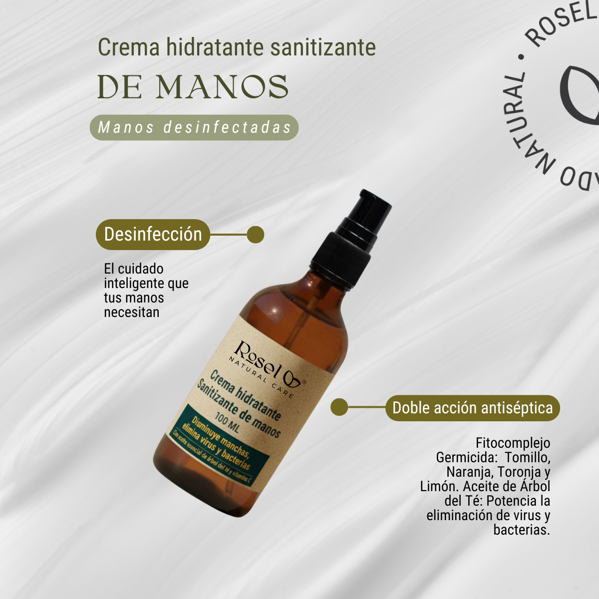 Crema sanitizante de manos (100 ml)