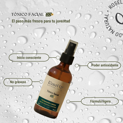Tónico Facial Hidratante 20+ con Agua de Rosas y Regaliz 100 ml