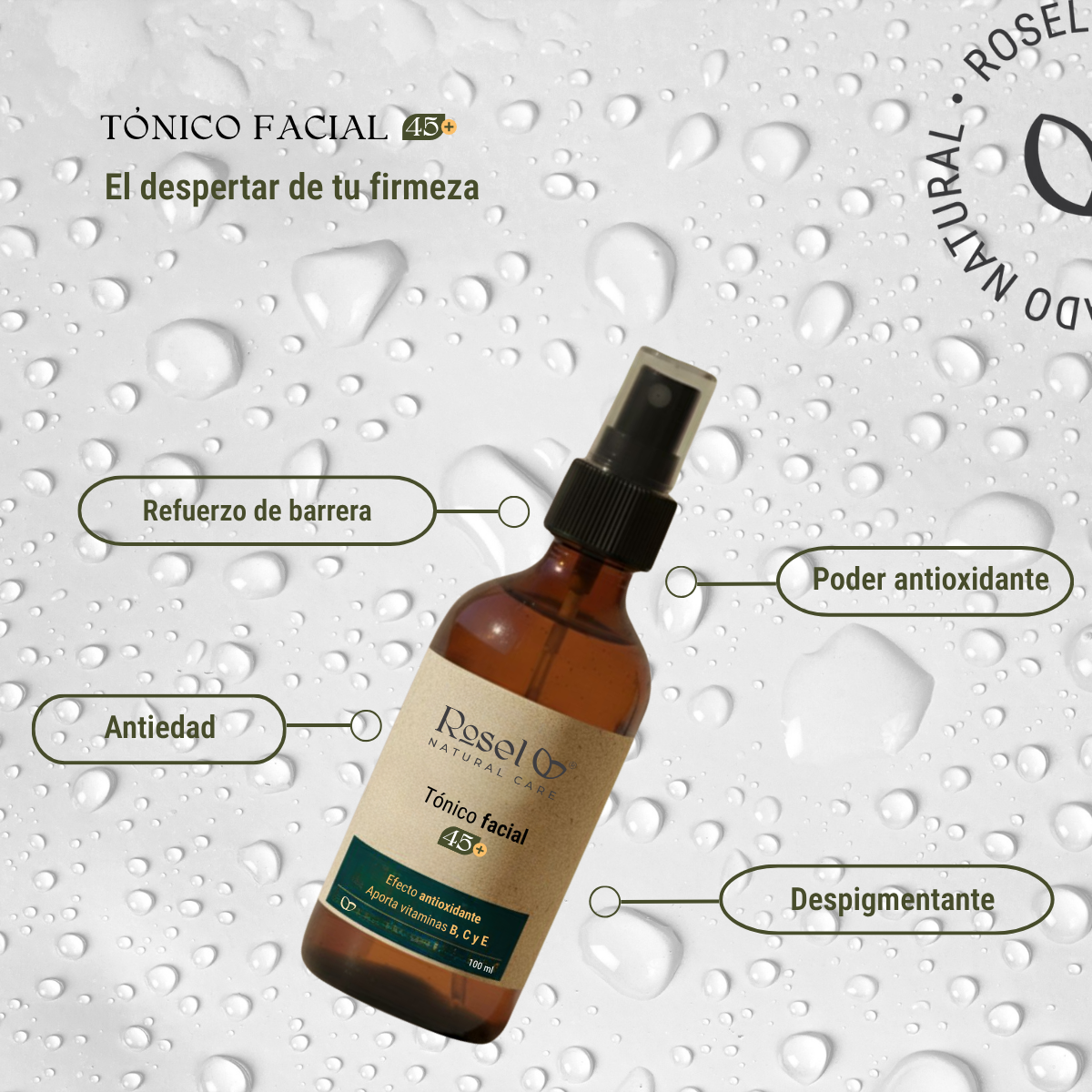 Tónico facial antiedad 45+ 100ml