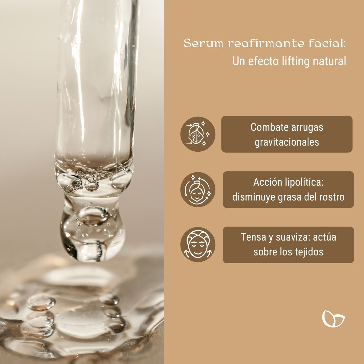 Serum reafirmante facial 45+ con cafeína y extractos botánicos 30ml
