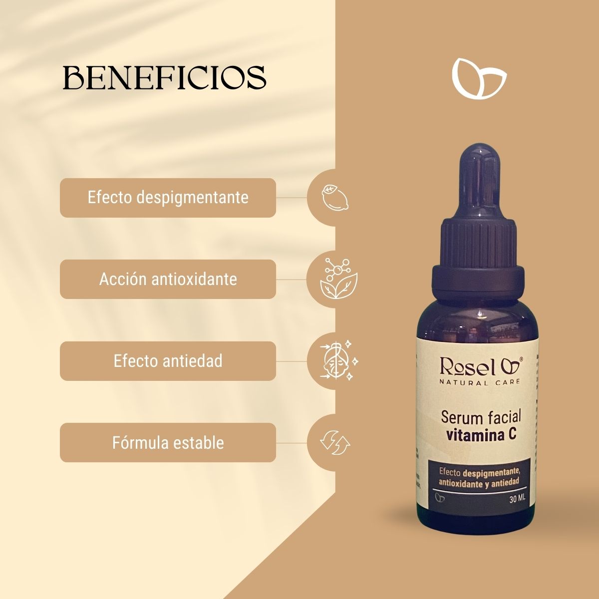 Serum de Vitamina C Despigmentante, Antioxidante y Antiedad 30ml