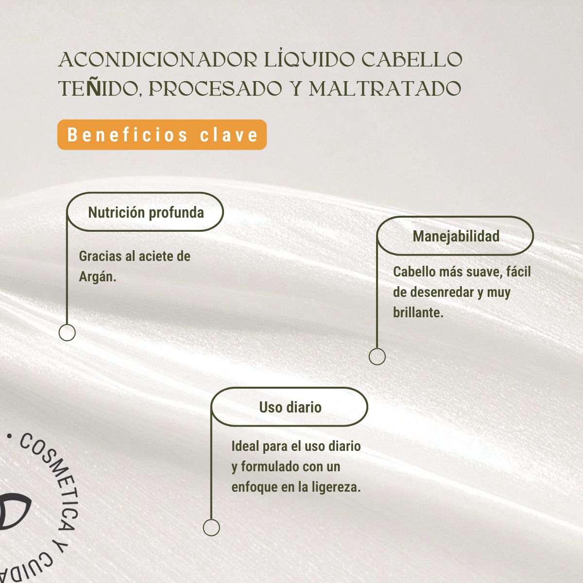 Acondicionador Líquido Nutritivo con Aceite de Argán y Vitamina E (240 ml)