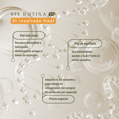 Kit Rutina 45+ Rosel Natural Care: Cuidado Experto para Piel Madura
