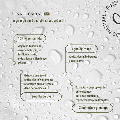 Tónico facial antiedad 45+ 100ml