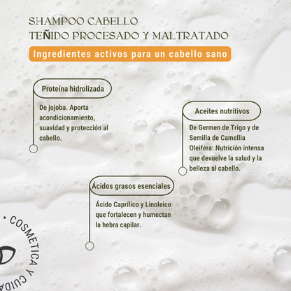 Shampoo cabello teñido, procesado y maltratado 240ml