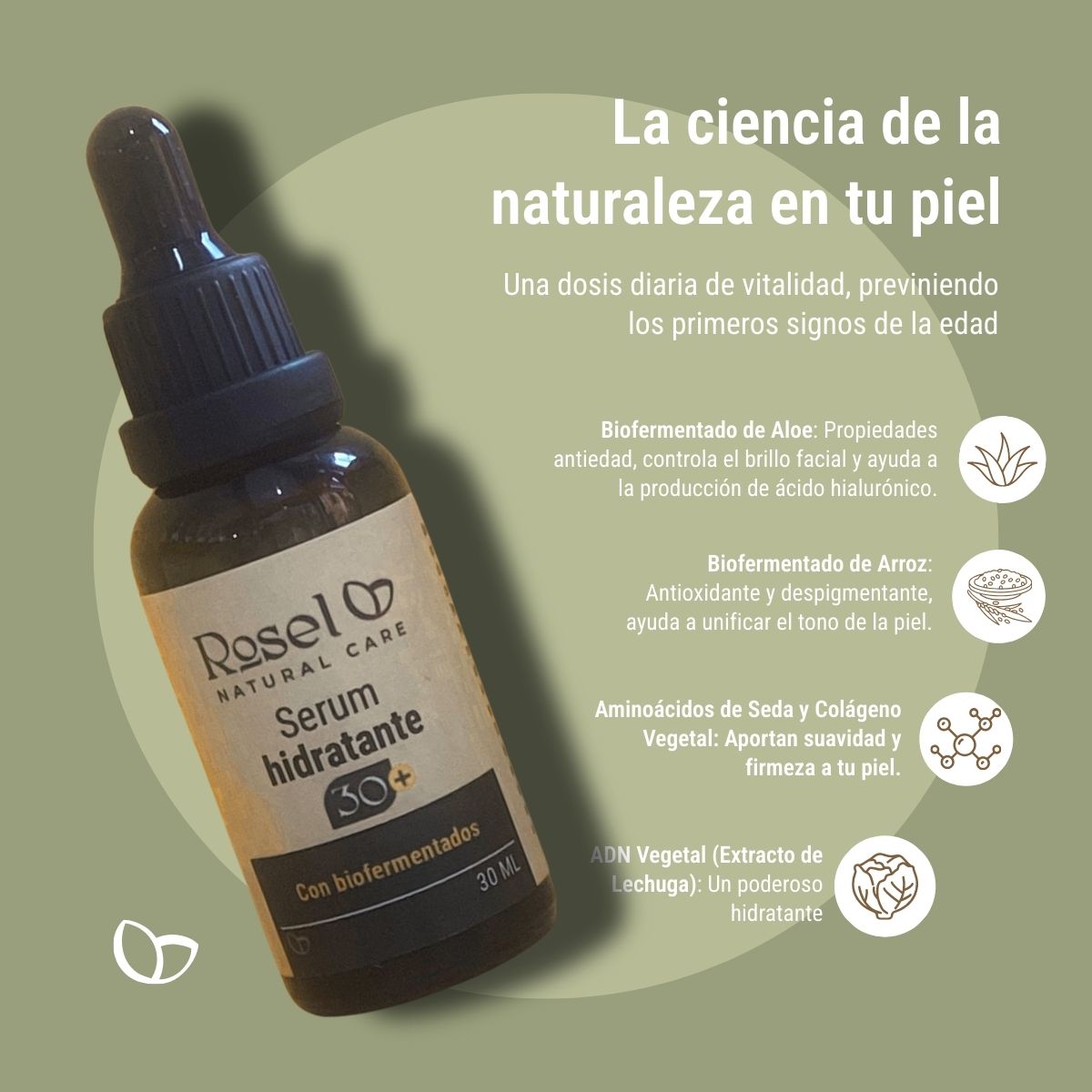 Serum Hidratante 30+ con Biofermentados 30ml