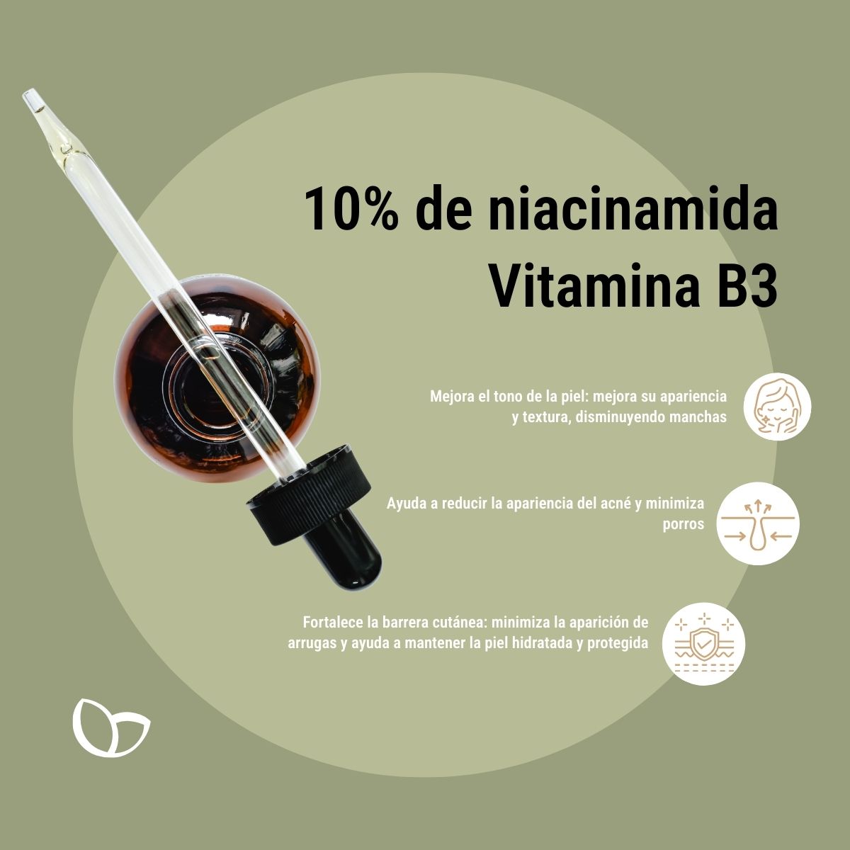 Serum antimperfecciones con ácido glicólico, niacinamida y ácido salicílico 30ml