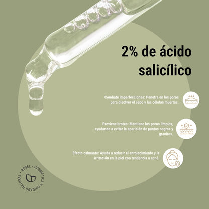Serum antimperfecciones con ácido glicólico, niacinamida y ácido salicílico 30ml