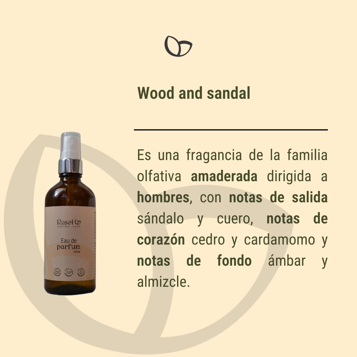 Agua de perfume Wood and sandal