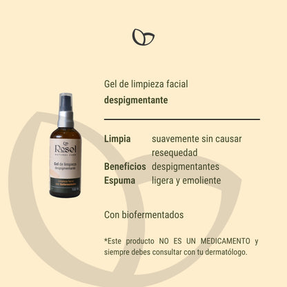 Gel de limpieza facial despigmentante con biofermentados 100ml
