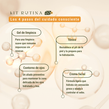 Kit Rutina 20+: El Set Esencial para el Cuidado y Prevención (4 Pasos)
