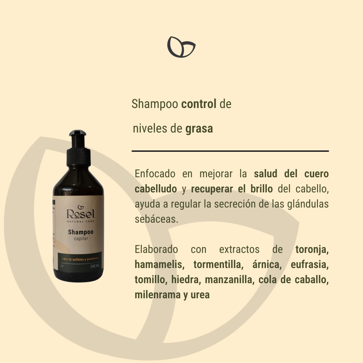 Shampoo control de niveles de grasa 240ml